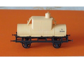old tank car 187 h0 vehicles scale railroad railway tankcar train wagon 3d print model - Mito3D