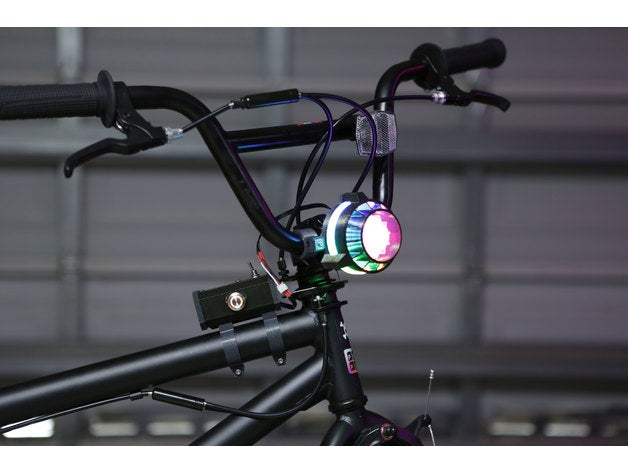 neopixel bike light diy adafruit feather headlight led 3D print model - Mito3D