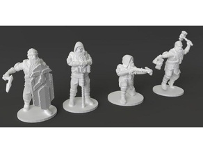 dwarven warriors toys games accessory barbarian dnd dungeons dragons dwarf dwarves fighter miniature ranger tabletop 3d print model - Mito3D