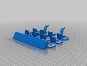 un panneau perforé bac à peinture art outils la citadelle miniature de modèle rack simple stockage 3d print model - Mito3D