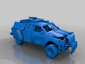 apocalypse survival car automotive gun vehicle zombie 3d print model - Mito3D