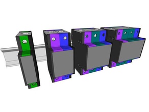 proyecto de cuadro montaje en carril din probado diy los consumidores riel distribución eléctrica electrónica 3d print model - Mito3D
