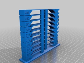 3bridge temp torre 190-235 3 d impressão testes personalizado 3d print model - Mito3D