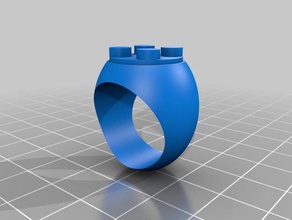 rings lego compatible 3d print model - Mito3D