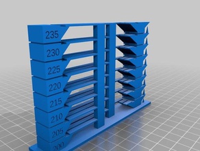 200-235 puente de la temperatura torre 3d impresión pruebas personalizado 3d print model - Mito3D