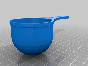 my customized measuring spoonscoop 14 cup kitchen dining 3d print model - Mito3D