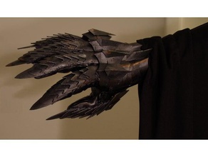 nazgul costume gauntlet components blender lord rings 3d print model - Mito3D