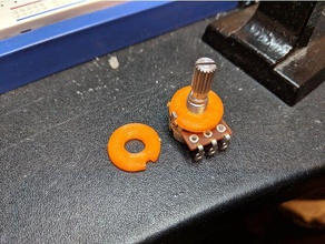 panel-mount potentiometer spacer electronics 3d print model - Mito3D