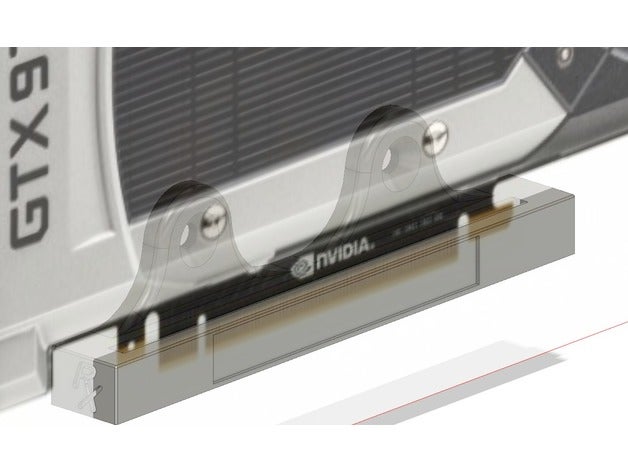 ramjetx pcie gpu wall mount computer 1060 1070 1080 2080 amd geforce gtx master race rtx vega 3D print model - Mito3D