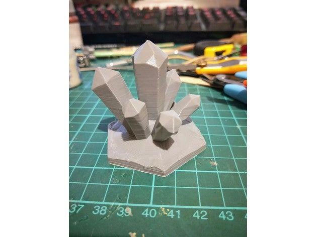 shadespire crystal cluster hex - Spielzeug Spiel Zubehör nightvault warhammer Unterwelten 3D print model - Mito3D
