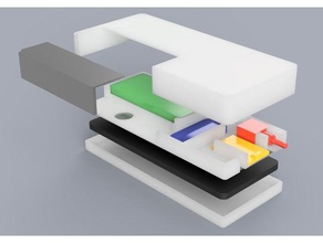 sıfır taşınabilir pil raspberry pi bilgisayar elektronik epoksi iphone lipo mıknatıs durumda usb 3d print model - Mito3D