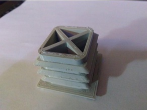 tube carré bouchon le bricolage embout profil 3d print model - Mito3D