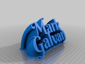 mark 2-line name plate office customized 3d print model - Mito3D