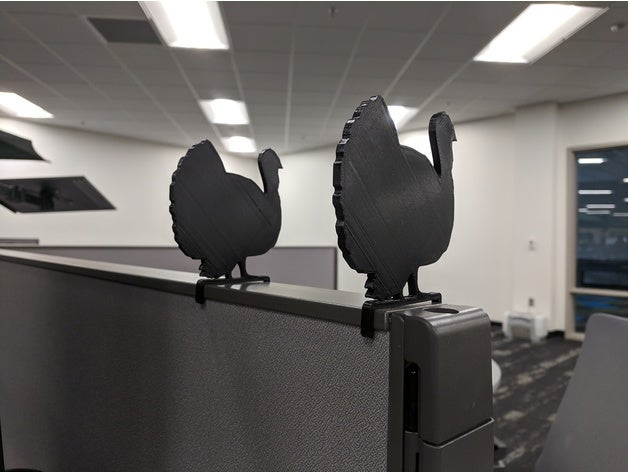 ação de graças turquia 50mm cubículo parede office decoração 3D print model - Mito3D
