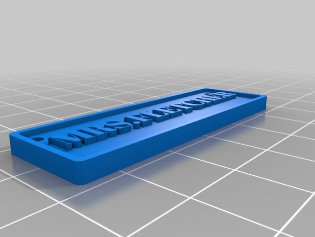 fletcher des signes les logos personnalisé 3D print model - Mito3D
