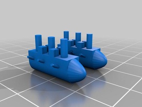 batalha de barcos 3d impressão 3d print model - Mito3D