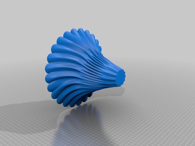 vaso di fiori sculture art ciotola spirale torsione twisted twisty 3D print model - Mito3D