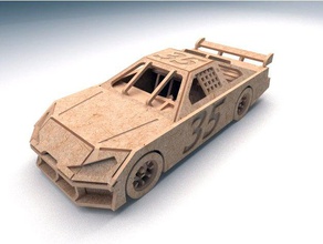 nascar puzzle paulo bubolz construction toys acrylic laser plywood 3d print model - Mito3D