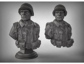 soldier art american army bust nsfw us 3d print model - Mito3D