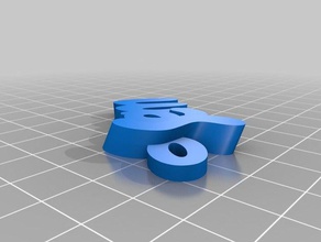 özelleştirilmiş iamburnys benim v2text sem Anahtarlık 3d print model - Mito3D