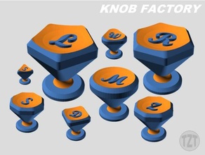 customizer knob factory style parts 3d print model - Mito3D