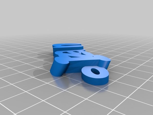 mon personnalisés iamburnys v2text izan porte-clés 3D print model - Mito3D