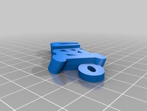 my customized iamburnys v2text izan keychains 3d print model - Mito3D