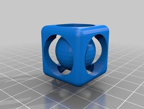 ball cube keychain keychains 3d print model - Mito3D