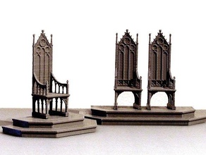 médiévale trône de modèle meubles 3d print model - Mito3D