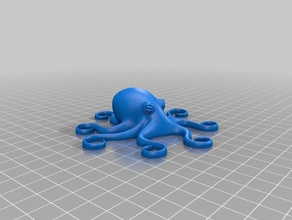 souple octopus version lissée 3d l'impression 3d print model - Mito3D