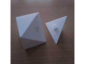 cubo dividido em tetraedros matemática educacionais mathproject tetraedro 3d print model - Mito3D