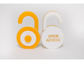 open access logo signs logos dual extrusion lock source 3d print model - Mito3D