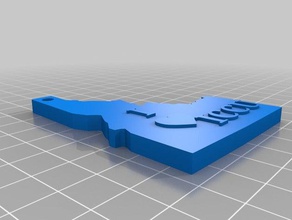 iccu idaho keychain 3d printing 3d print model - Mito3D