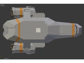 kestrel ftl des véhicules scifi navire de l'espace vaisseau spatial 3d print model - Mito3D
