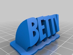 betty office personalizzato 3d print model - Mito3D