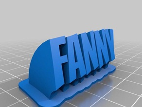 fanny office customized 3d print model - Mito3D
