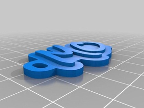 iniziale portachiavi i personalizzato 3d print model - Mito3D