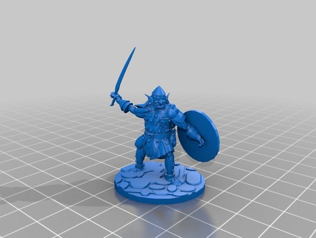 hobgoblin-sword 3d printing 28mm dungeons dragons fantasy mini miniature miniatures pathfinder rpg 3D print model - Mito3D