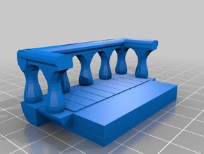 balcon con balustradas construção brinquedos exin fortes 3d print model - Mito3D