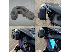 curved gopro bracket camera mount 3d print model - Mito3D
