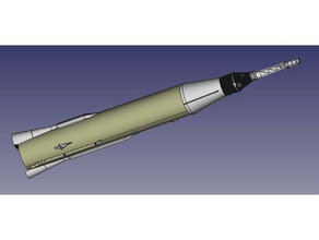 mercury-atlas flying model rocket Fahrzeuge 3d print model - Mito3D