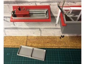 small parts tray wall mount tools storage workshop 3d print model - Mito3D