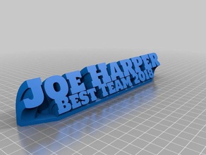 joe nameplate office customized 3d print model - Mito3D