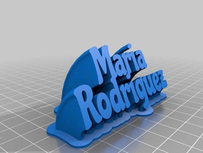 maria da placa office personalizado 3d print model - Mito3D