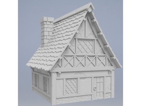 casa medieval edifícios estruturas 3d print model - Mito3D