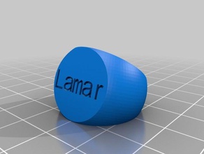 lamar anéis personalizado 3d print model - Mito3D