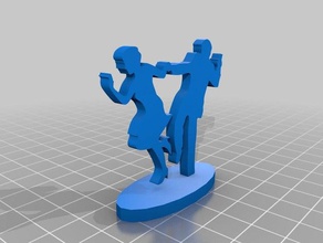 ballerini ornamento 3d la stampa danza 3d print model - Mito3D