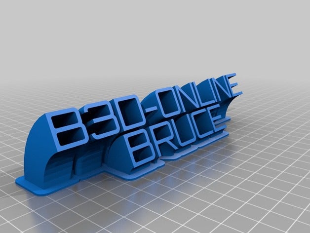 my customized sweeping 2-line name plate office 3D print model - Mito3D