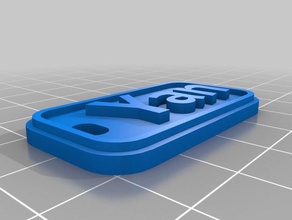 chaveiro yan Schlüsselanhänger angepasst 3d print model - Mito3D
