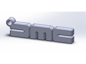 delorean logotipo keychain 2 versão chaveiros de volta futuro do 3 dmc 3d print model - Mito3D